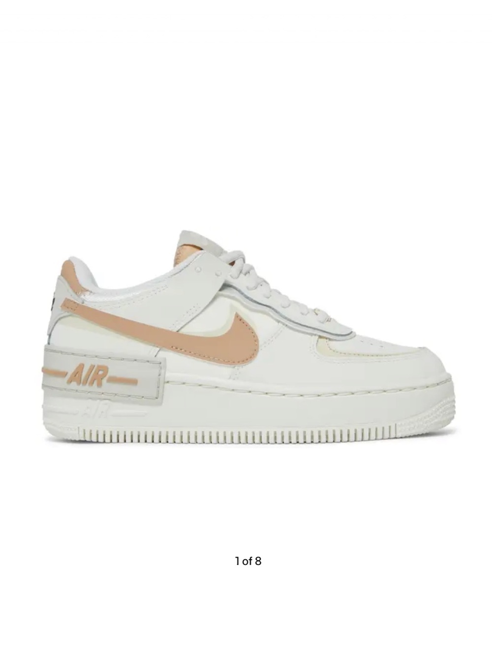 Nike Air Force 1 Shadow Cream & Tan Sneakers